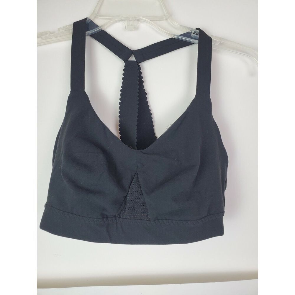 Women's Black Athletic Sports Bra Racerback Straps Size Medium